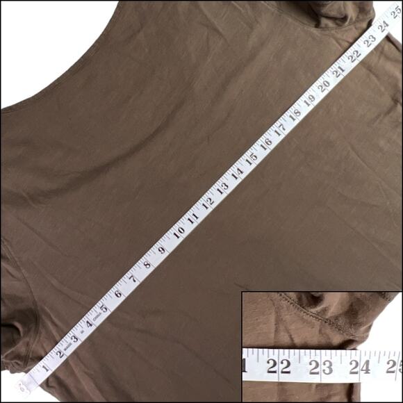 Sonoma Short Sleeve V-Neck Tee Shirt Top Plus Size 2X Brown White - Picture 8 of 10